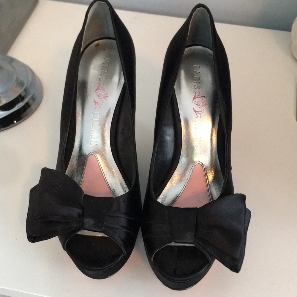 Paris Hilton Satin Wedges